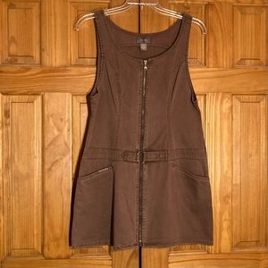 NWOT Vintage Sherry Taylor Denim Jumper Dress Size L